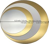 Vista 2 de Tableros redondos para tartas, paquete de 10 soportes para tartas, base circular de cartón (blanco, 10 pulgadas)