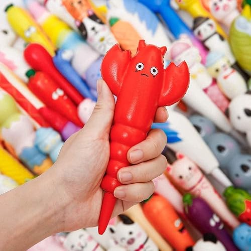 Miniatura 4 de Anboor Juego de 5 bolígrafos de agarre aleatorio para aliviar el estrés en el aula, soporte para bolígrafo para estudiantes, niños, adolescentes,