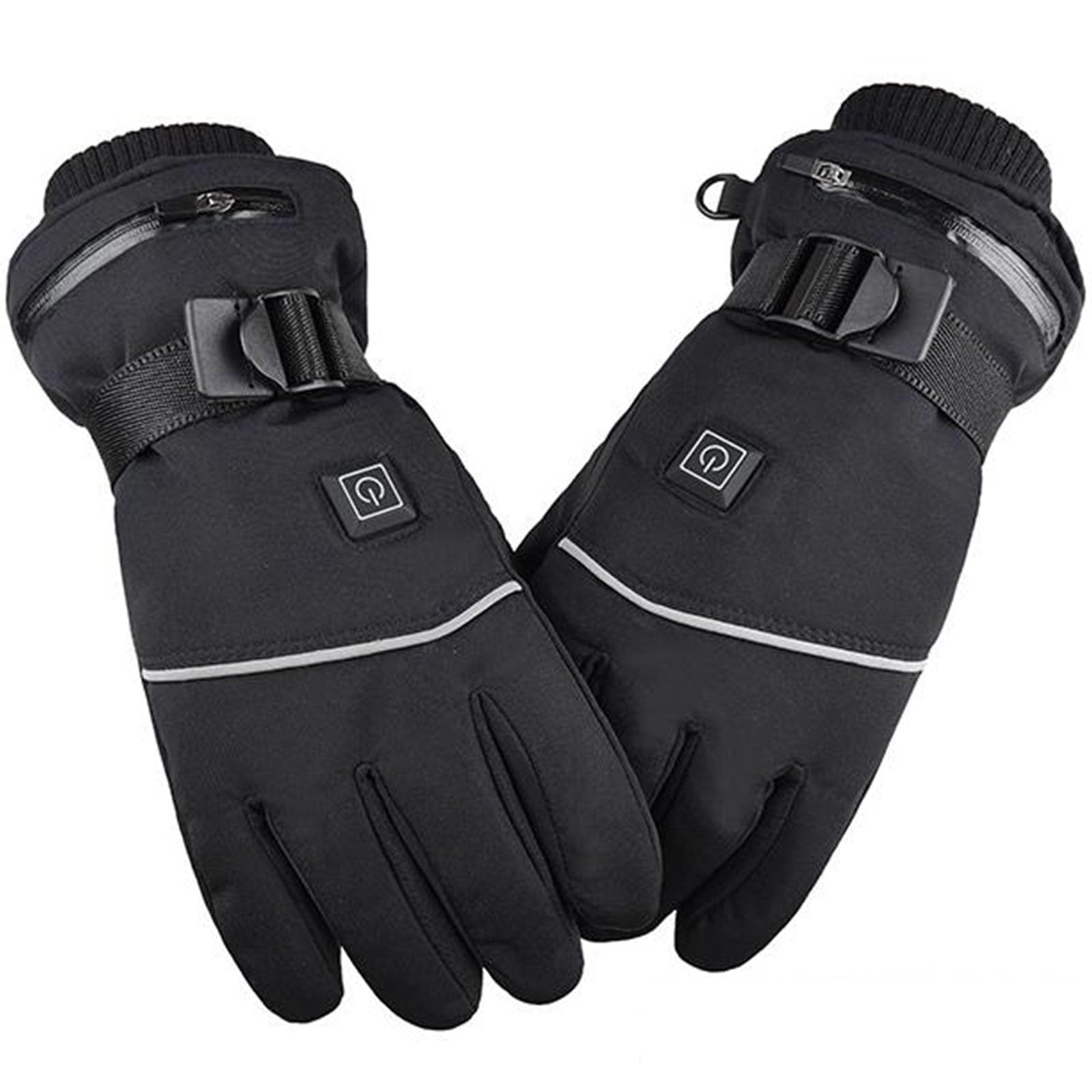 Guantes de Trabajo Calefactables, Guantes Térmicos USB Impermeables Al Viento, 5V 5000mAh Batería Recargable, para Nieve, Esquí, Pesca, Equitación, Ciclismo, Camping