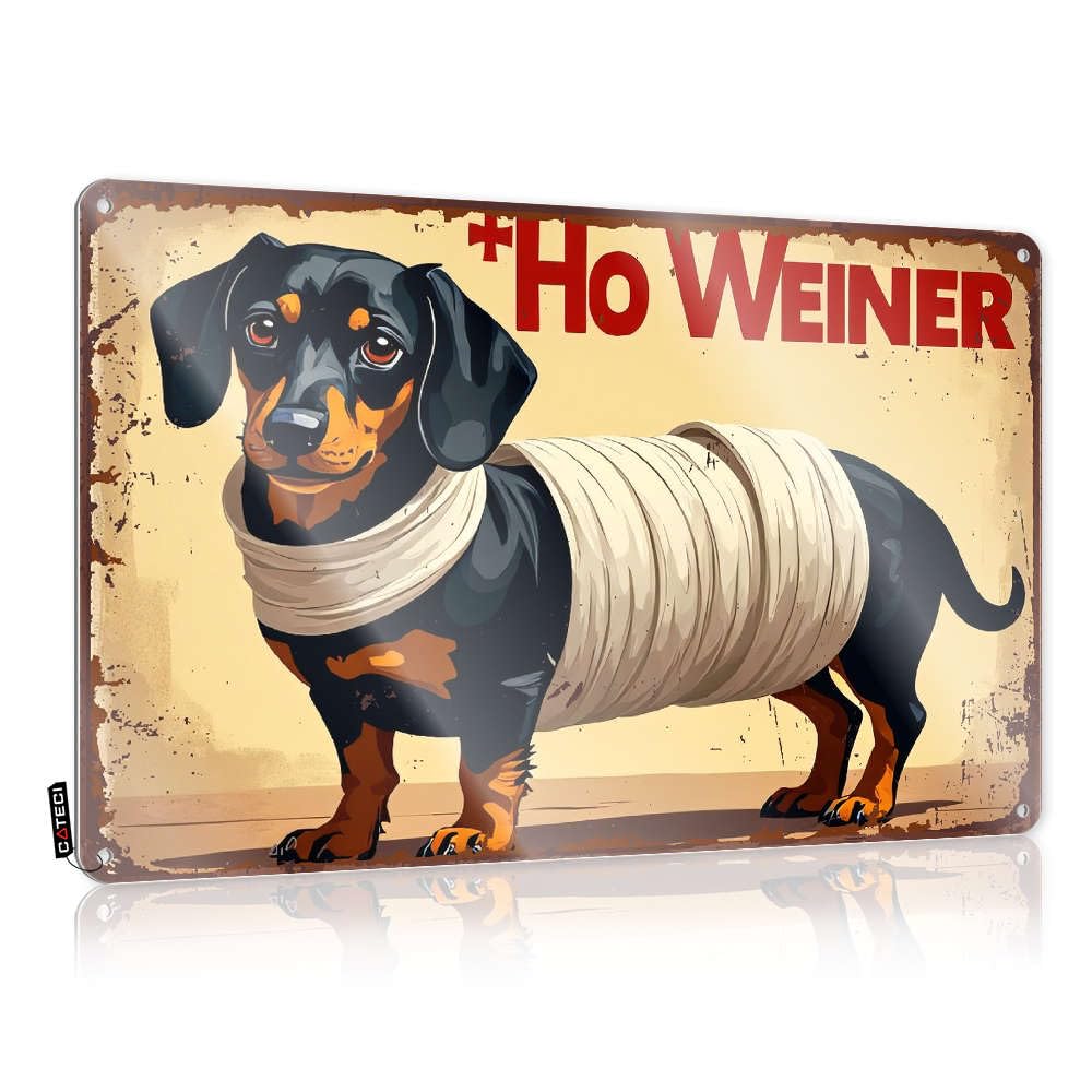 Teckel en métal Ho Weiner panneau décoratif rétro 30x40 cm durable pour mur