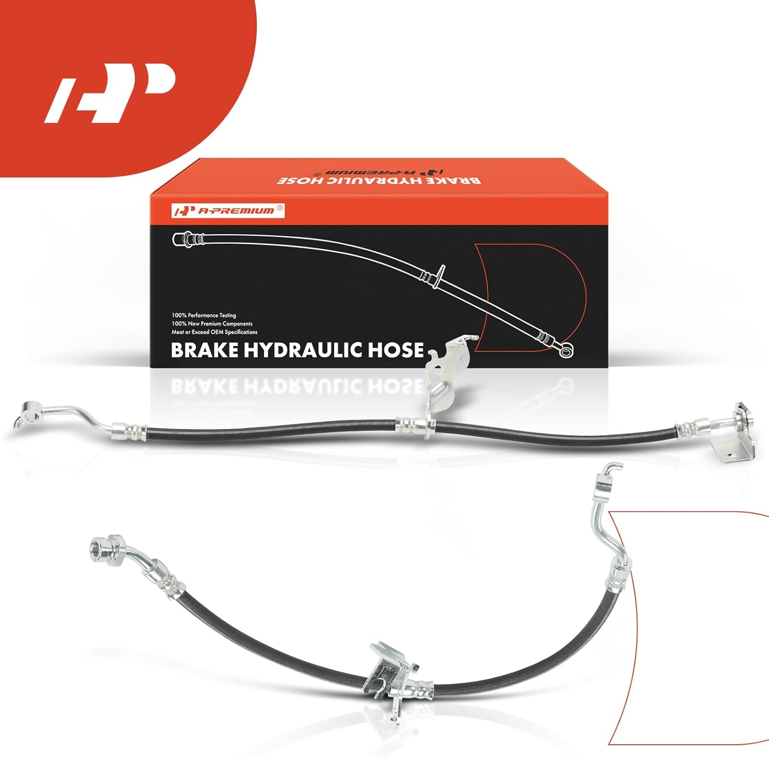 A-Premium Front Driver and Passenger Side Brake Hydraulic Hose Compatible with Select Kia and Hyundai Models - Sportage 2017-2020, Tucson 2016-2021 - Replace# 58732D3000 (Pack of 2)