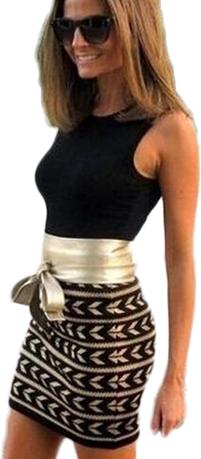 Sexy Women Classic Slim Fit Bodycon Mini Dress (XL, Black)