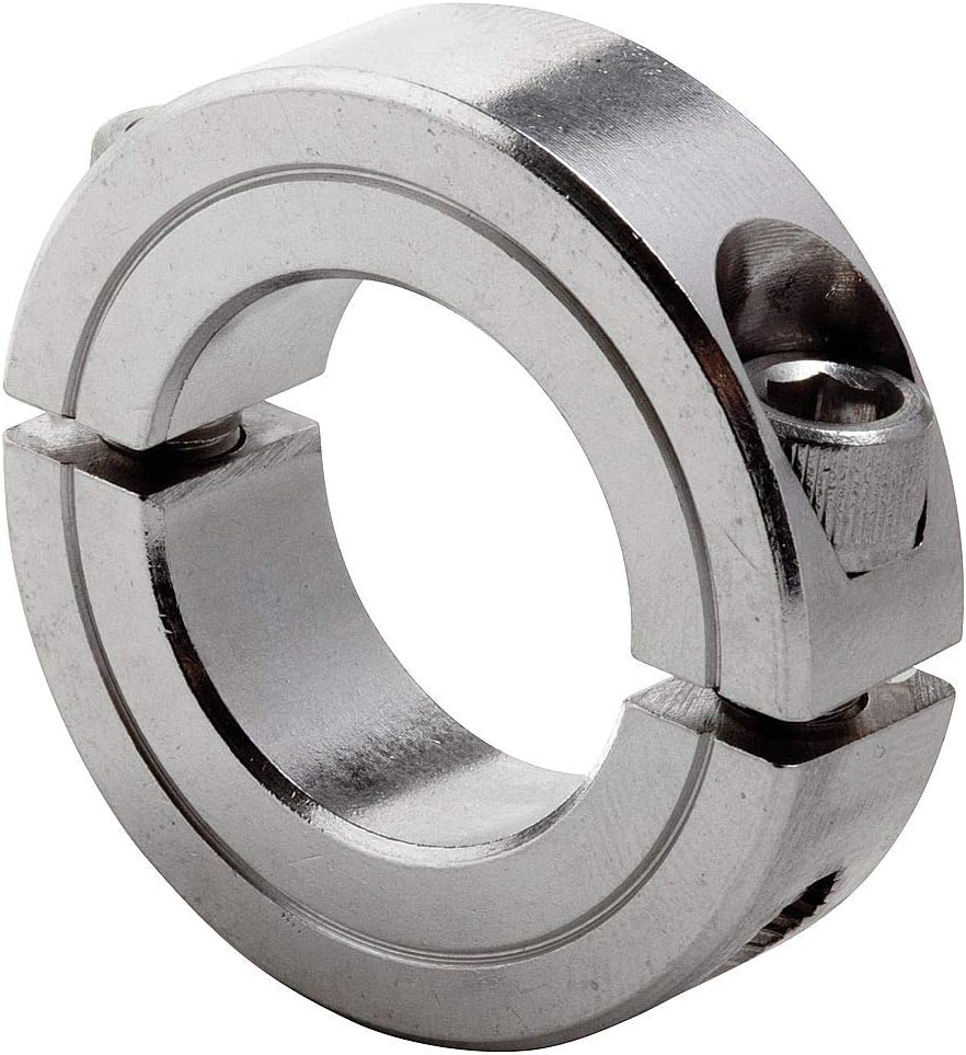 Climax Metal Products Stainless Steel Shaft Collar, Clamp Collar Style, Standard Dimension Type, 3-7/16" Bore Dia. - H2C-343-S