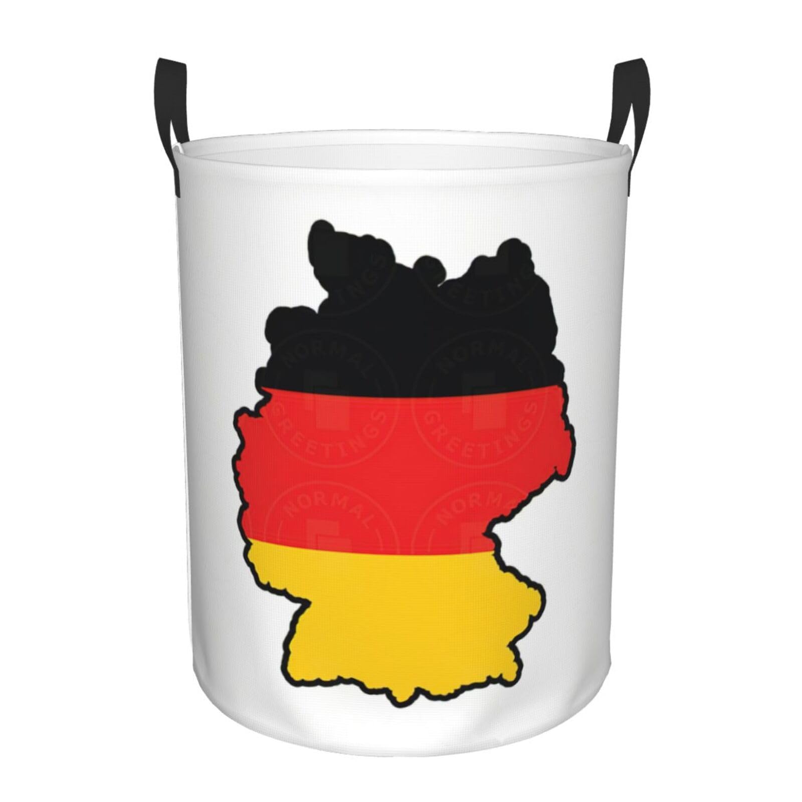 Panier à linge haut avec carte et drapeau allemand pour le rangement de linge et de couvertures