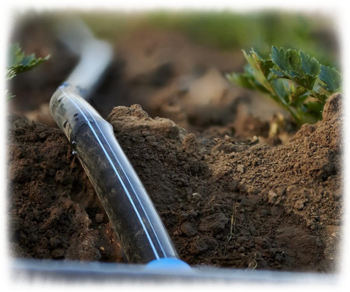 MUGAR- Manguera de riego por goteo. Tubo de goteo de polietileno de 400 metros y 16 milímetros con goteros cada 40 centímetros, para agricultura y jardines particulares.