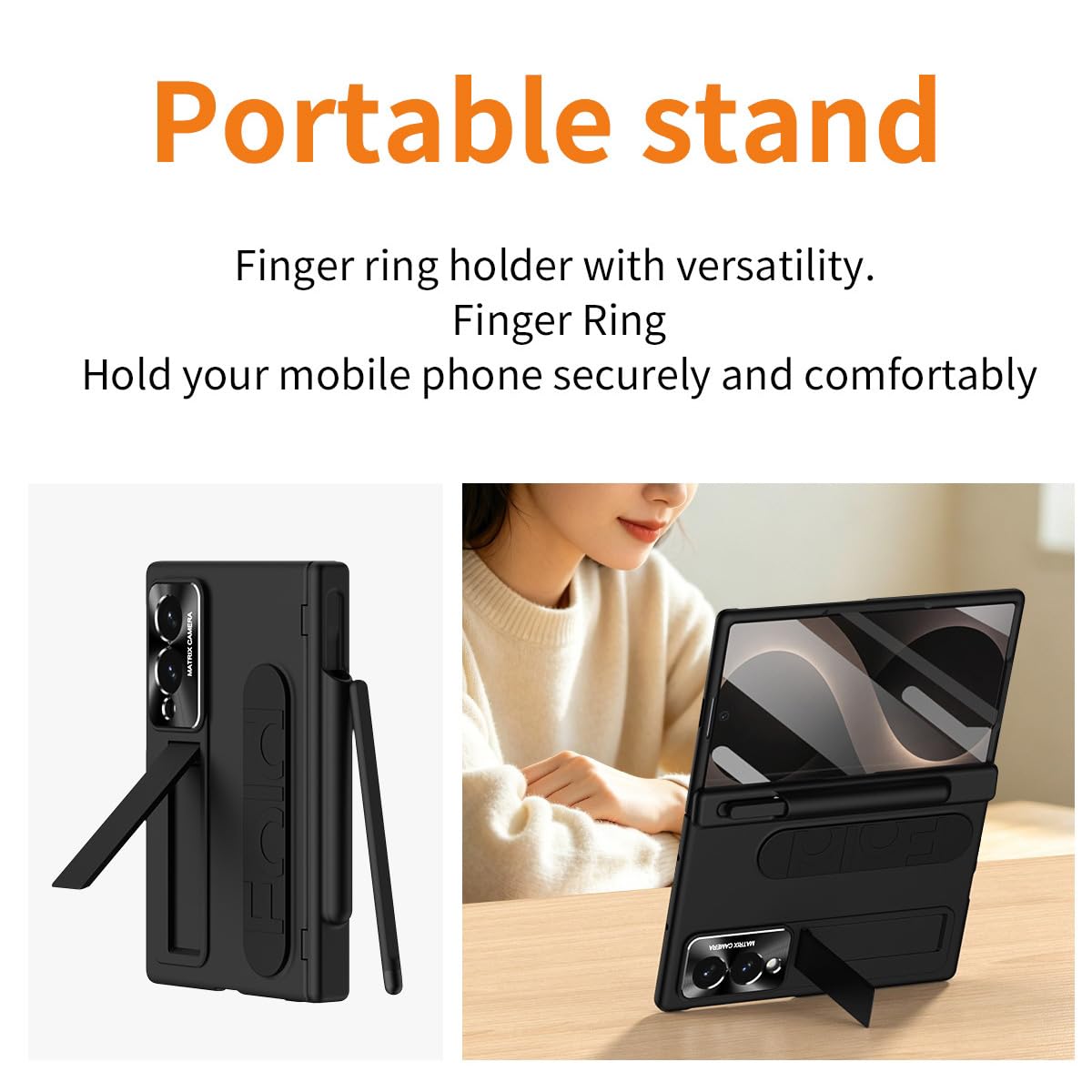 Custodia opaca slim for Samsung Galaxy Z Fold 8 stilo cinturino