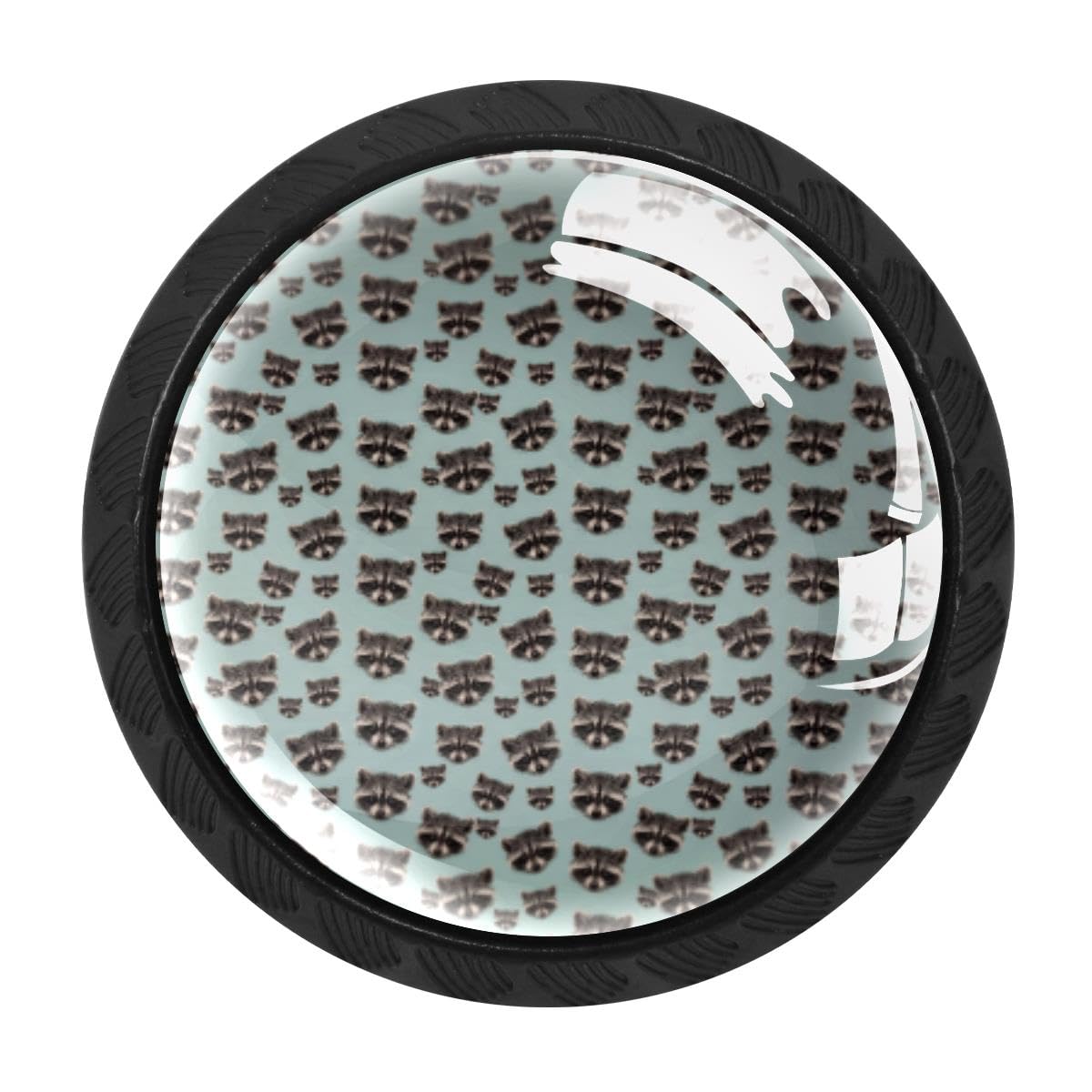 HEOEH 4 PCS Kitchen Cabinet Knobs, Raccoon Drawer Knobs Dresser Handles