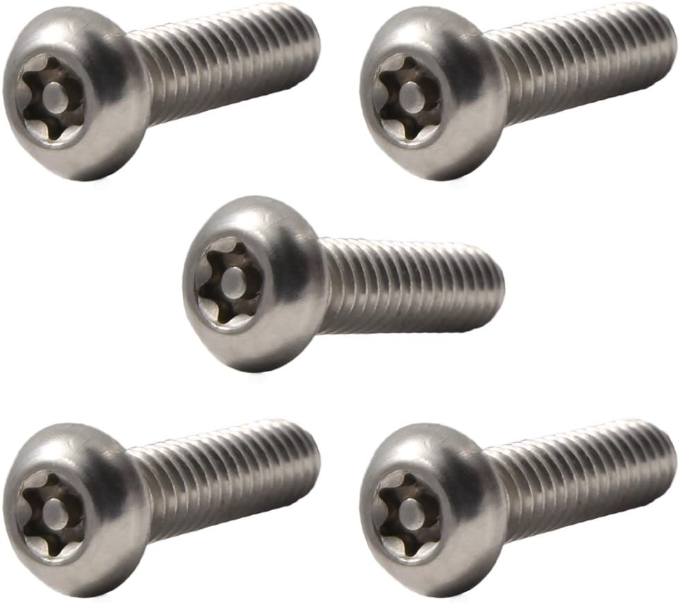 5/16-18 x 1-3/4" Button Head Torx Security Machine Screw Bolt Screws Stainless Steel Tamper Resistant, Qty 10 Thread Size 5/16-18 x 1-3/4" Length