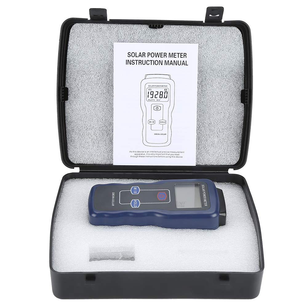 Misuratore di energia Solare Digitale Portatile, SM206 Tester di misurazione dell'energia della Luce Solare Due unità W/m² / BTU Strumento di Prova di radiazione Digitale ad Alta precisione