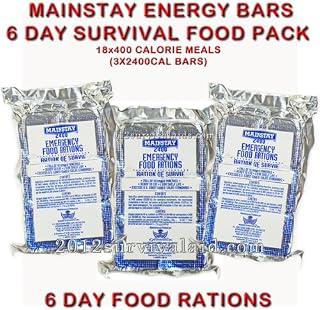 Mainstay Emergency Food Rations 2400 Calorie Bars, Enriched with Vitamins & Minerals