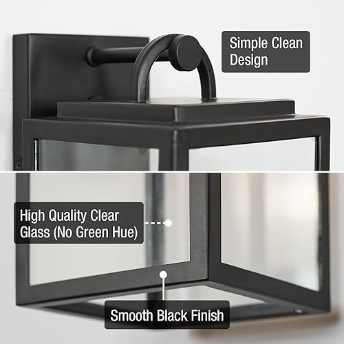 Miniatura 2 de Kira Home Damon - Aplique de pared industrial de 15.5 pulgadas, 1 luz, resistente a la intemperie, para interiores y exteriores, pantalla de vidrio