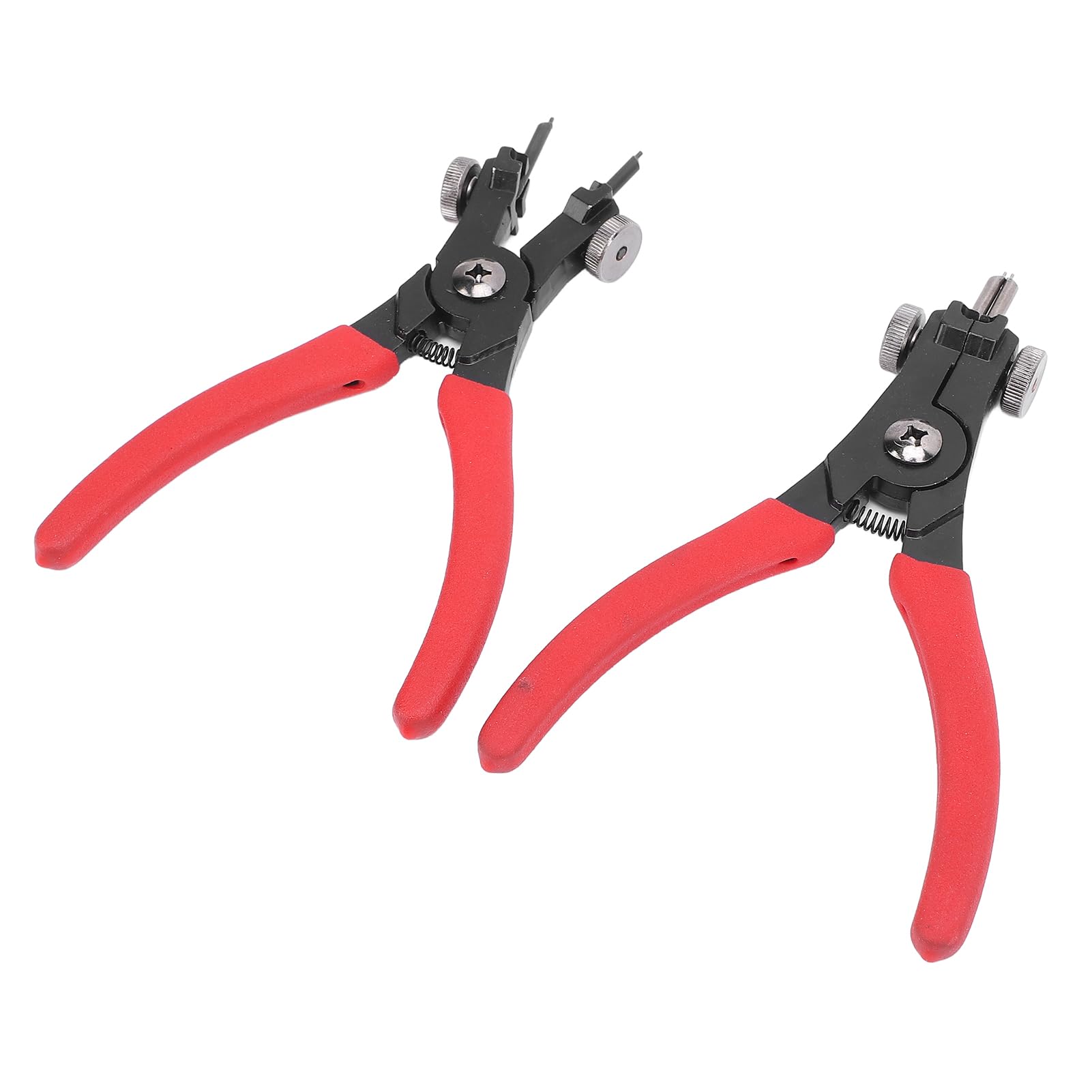 Keenso 2-teiliges Sprengringzangen-Set, Verstellbares Internes Externes Sicherungsringzangen-Set, Sicherungsringzange mit Ergonomischem Griff für die Meisten Fahrzeuge, Kfz-Wartung