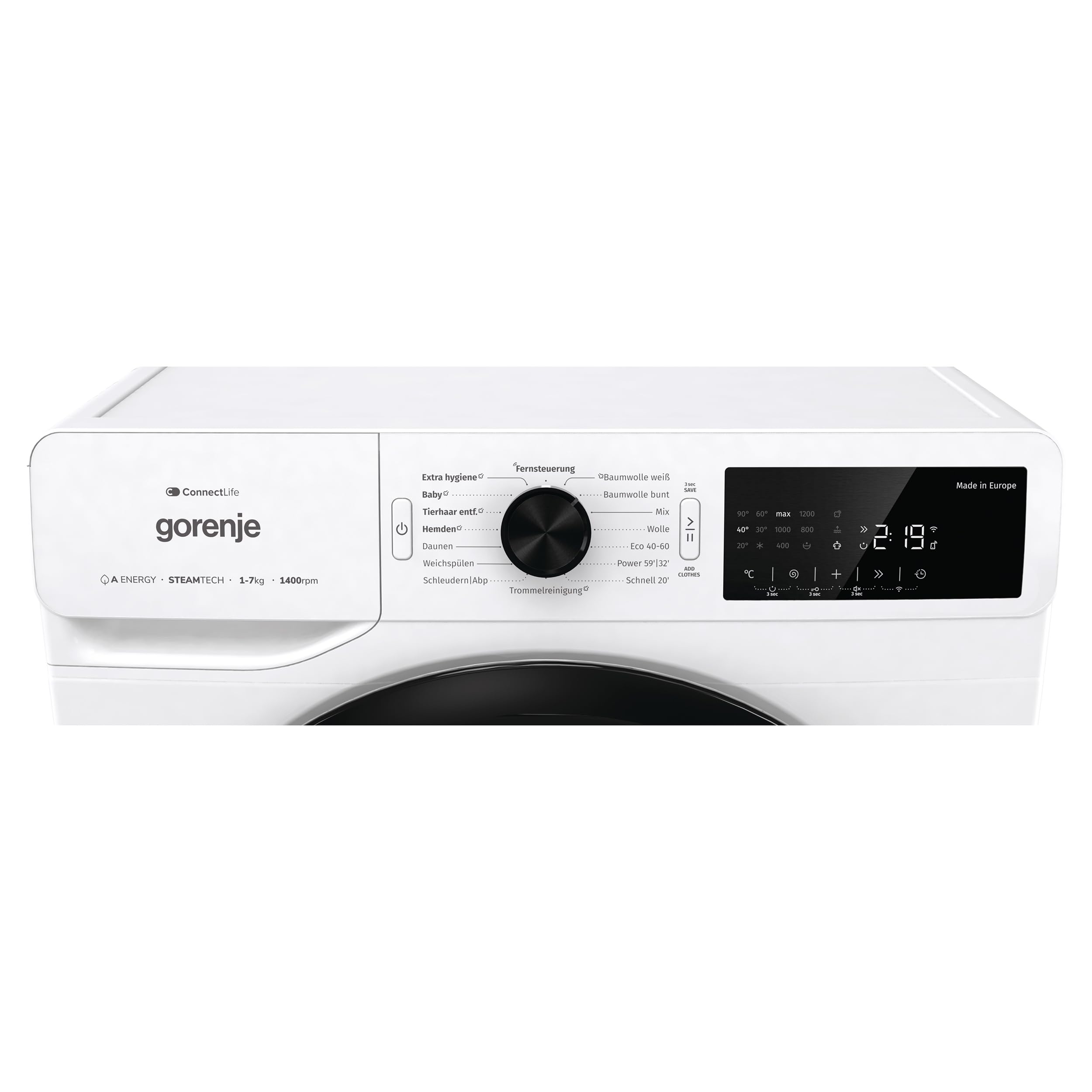 Gorenje WPAM74SA1T Waschmaschine 7Kg 1400 U/min Dampffunktion ConnectLife AquaStop Wave Active