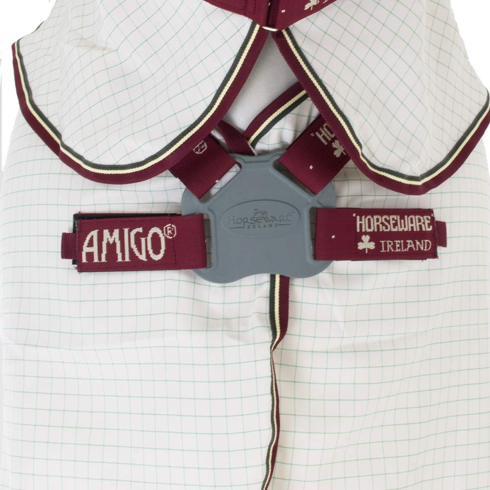 Tapis D'aiguillage Pour Cheval Amigo Aussie 6'0 - Blanc Et Vert, Léger, Occasion