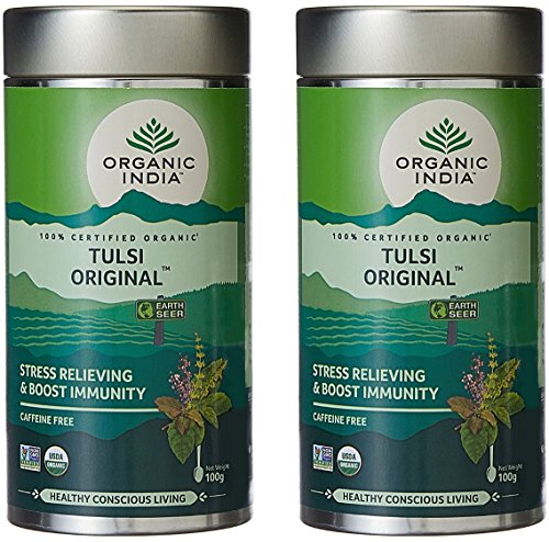 Image of ORGANIC INDIA Tulsi Original Tea 100 GM Tin (Pack of 2)