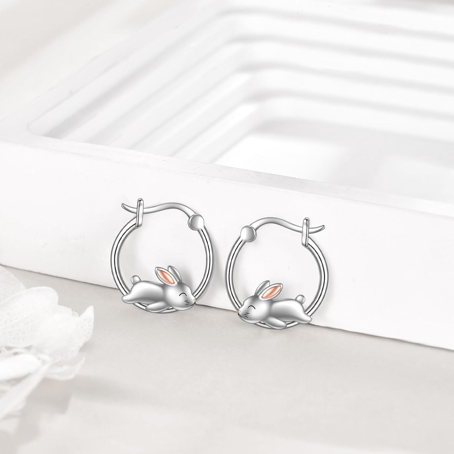 Animal Earrings 925 Sterling Silver Cute Animal Hoop Earrings Jewelry Gifts for Women