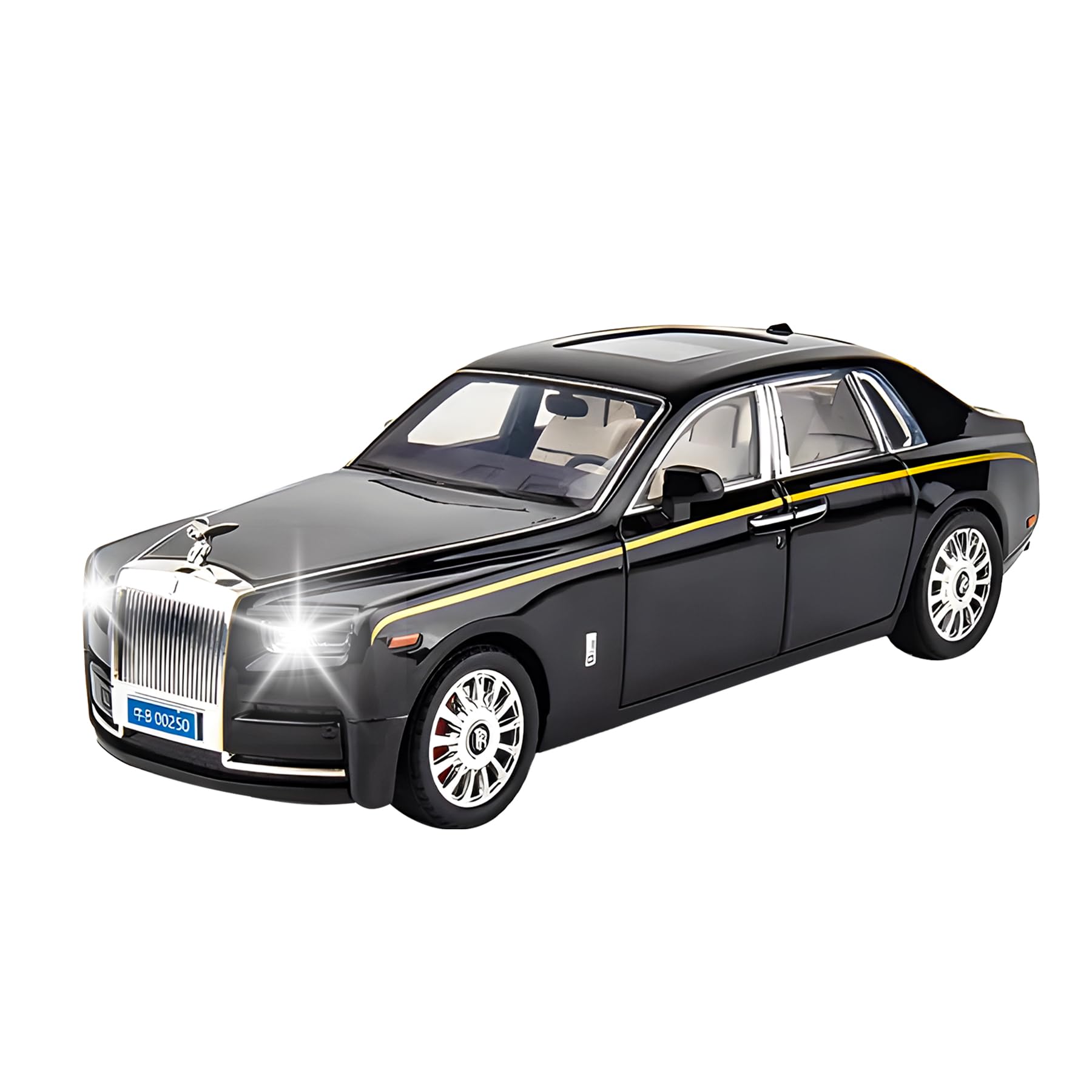 WISHKEY 1:32 Scale Die Cast Luxury Toy Car, Friction Power Pull Back Toy Car with Openable Doors, Music and Light, Realistic Design Luxurious Car Vehicle Toy for Kids, Multicolor, 6+ Years (Pack of 1) (B0CZTXVY9T) Amazon Price History, Amazon Price Tracker