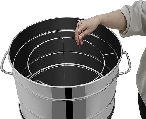 Miniatura 7 de Parrilla vertical para ahumar carbón, parrilla de carbón portátil grande de 16 pulgadas con 50 pinchos, parrilla de barbacoa de acero inoxidable