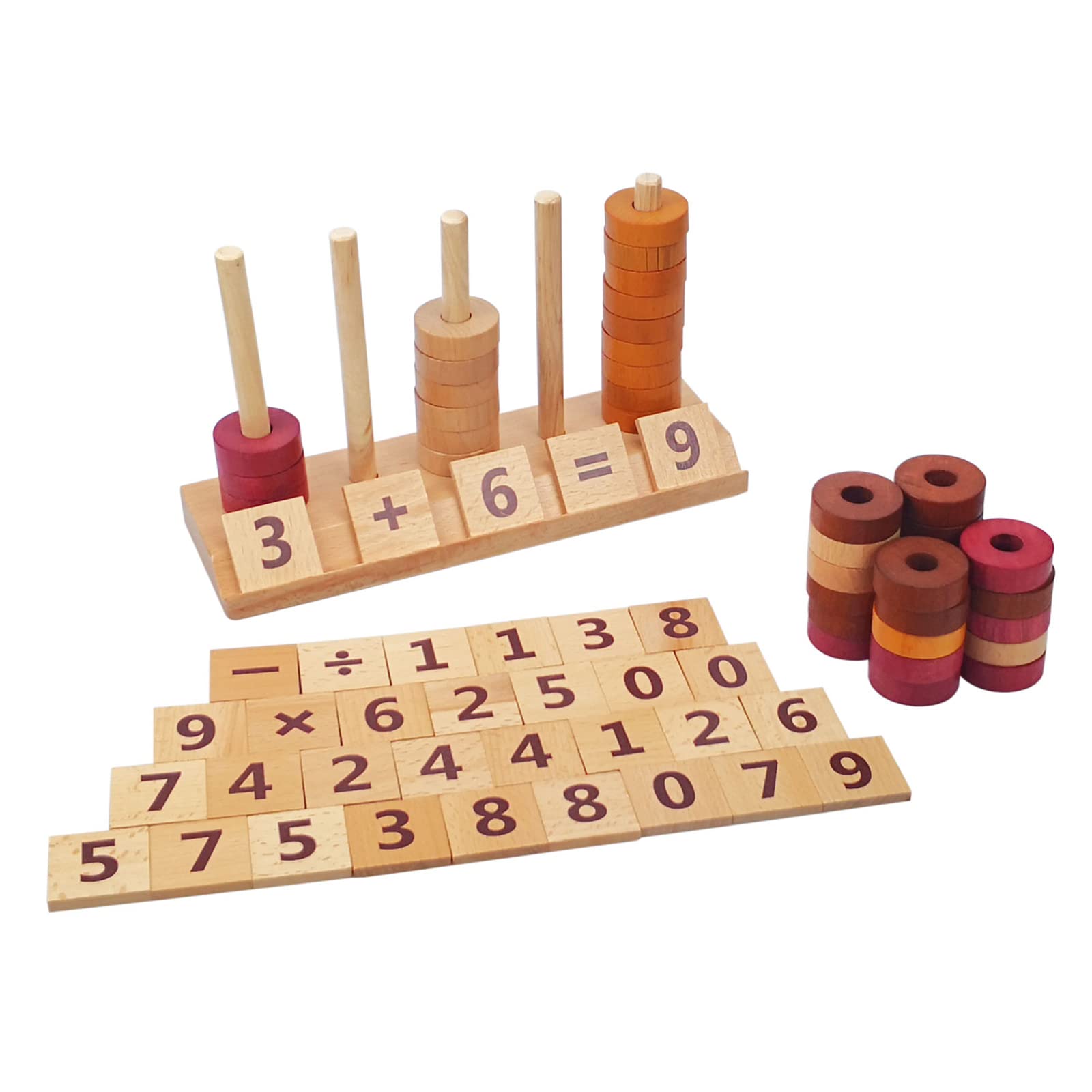 Buy BabyWants Wooden Ring Blocks Math Counting and Operation Toys