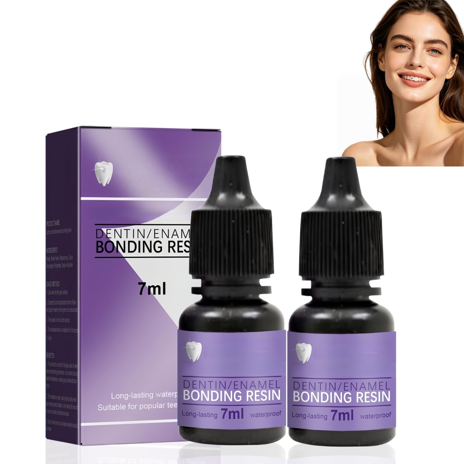 2 * 7ML Tooth Gem Glue,De/ntal Glue for Teeth Gems with Strong Adhesion,Dent/al Glue Bottle for DIY Tooth Decoration & Gems Kit,Strong Adhesion Tooth Gl/ue for DIY To/oth Ge/ms & Teeth Decorations