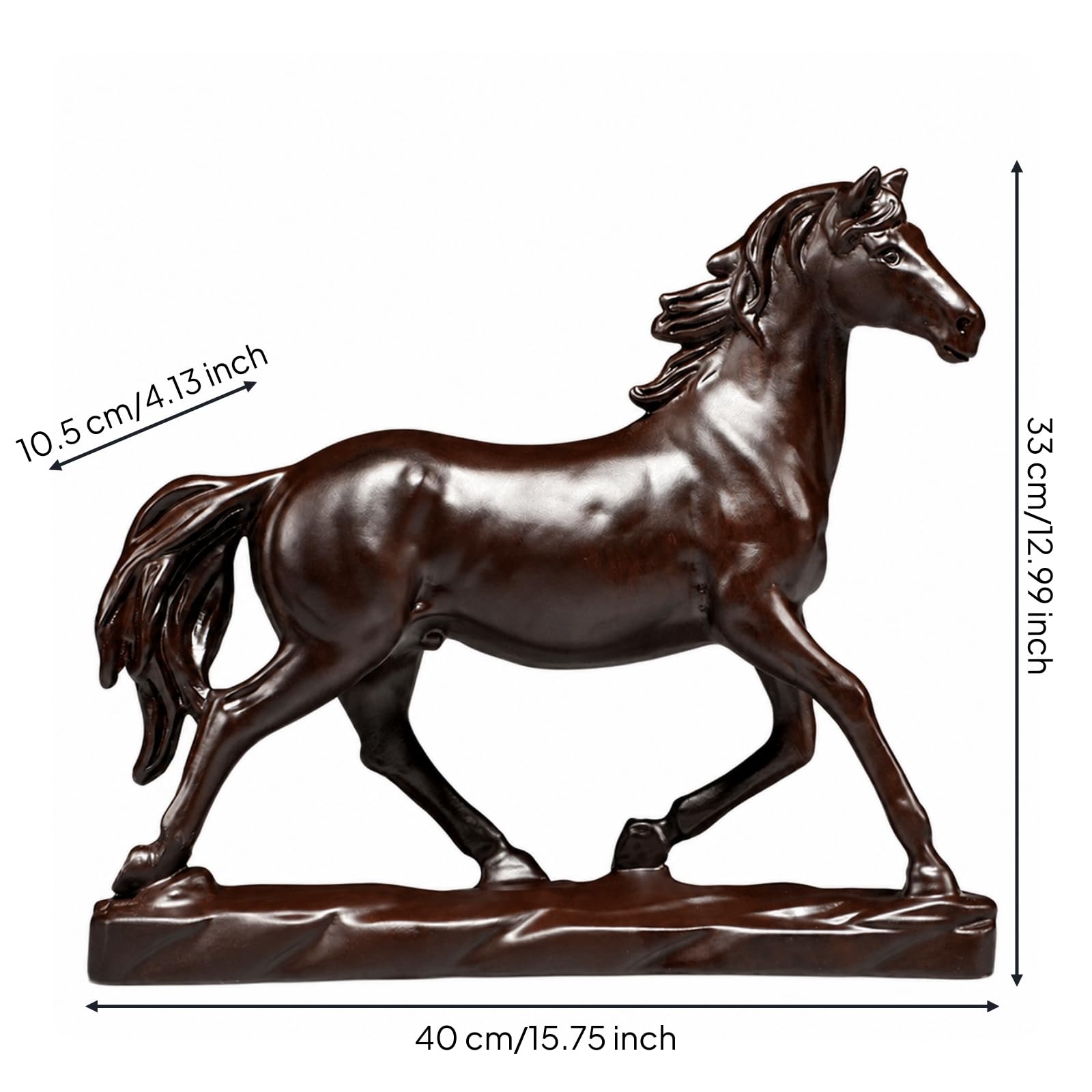 Colcolo Statuetta di per Soggiorno | Finitura Scura brillante, Scultura di, Tradizionale, ngresso, 40 Cm