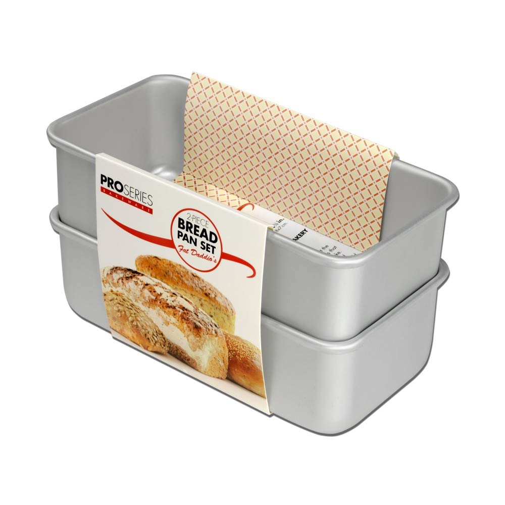 Fat Daddios Bread Pan Set, Aluminum, Silver 19.7 x 7 x 9.5 cm