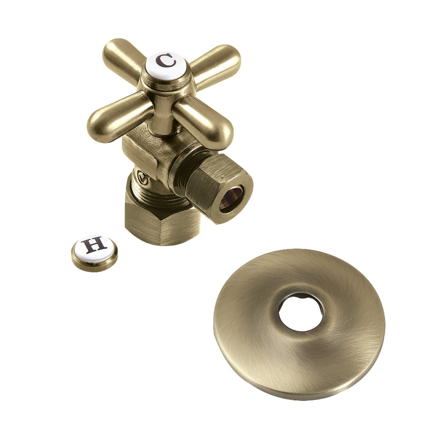 Valve d'arrêt d'angle Kingston Brass CC53303XK contre les fuites de plomberie