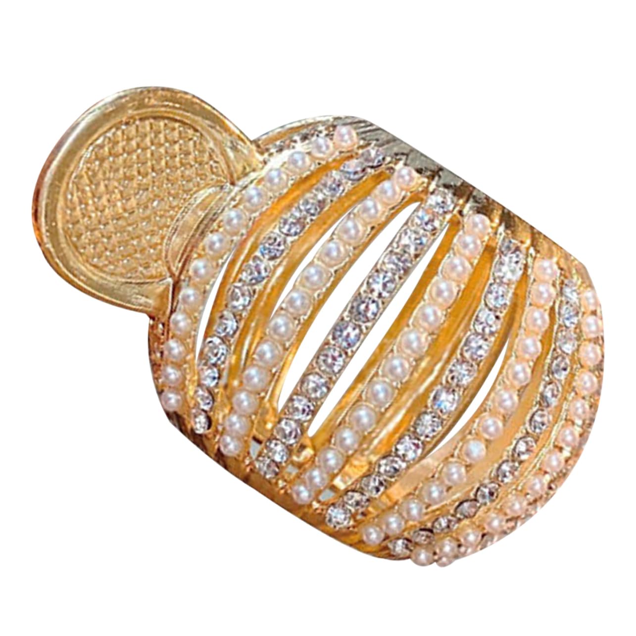 POPETPOP 5pezzi Fermaglio Per Coda Alta Decorato Con Perle Clip Elegante Per Spessi e Lunghi Accessorio Per Occasioni Speciali e Quotidiane Per Matrimoni e Feste