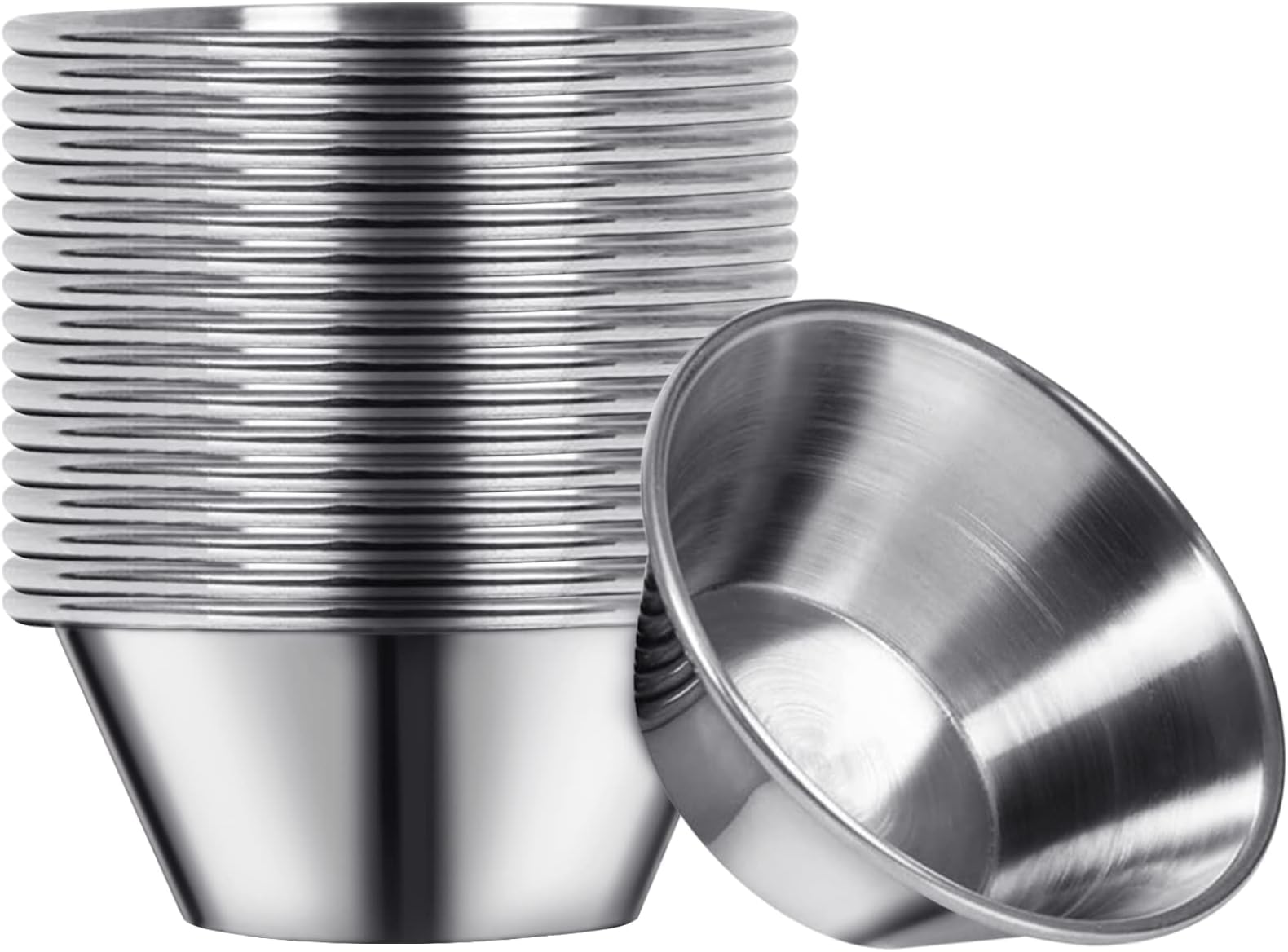 Anka Marka 34 pcs Dipping Bowls Stainless Steel Sauce Cups 1.5 oz