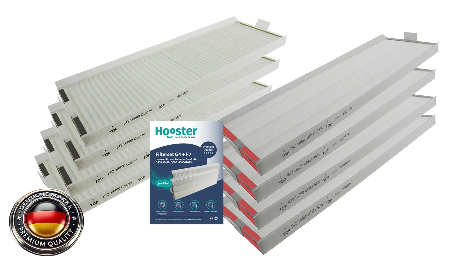 Zehnder Filters Luftfilter 4 Filtersets Passend Für Zehnder ComfoAir 350 Vervangingsfilters Q350 Q450