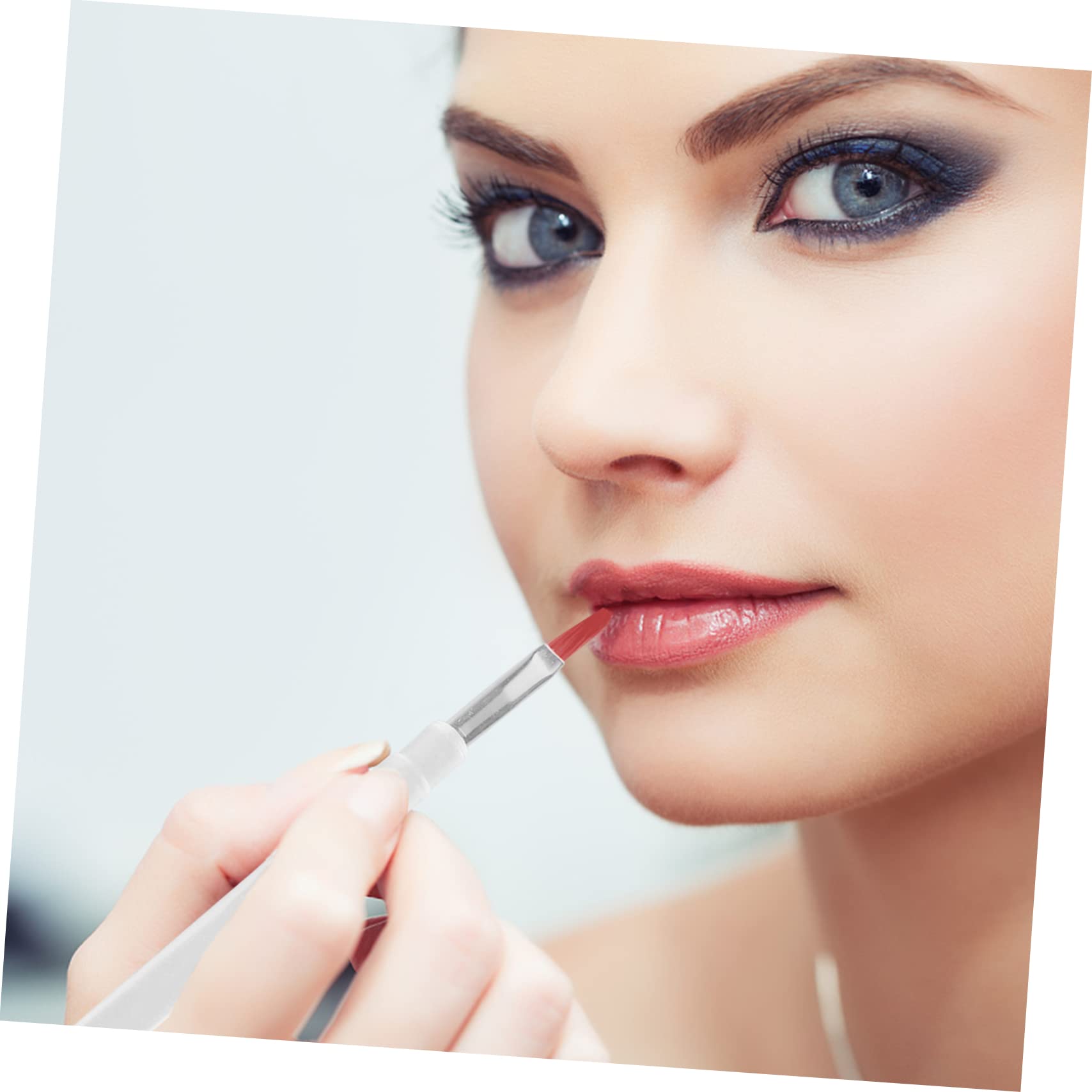 Healvian 20pcs Crystal Rod Lip Brush Set Portable Makeup Applicator Lipstick Applicators Bulk Compact Lip Brush