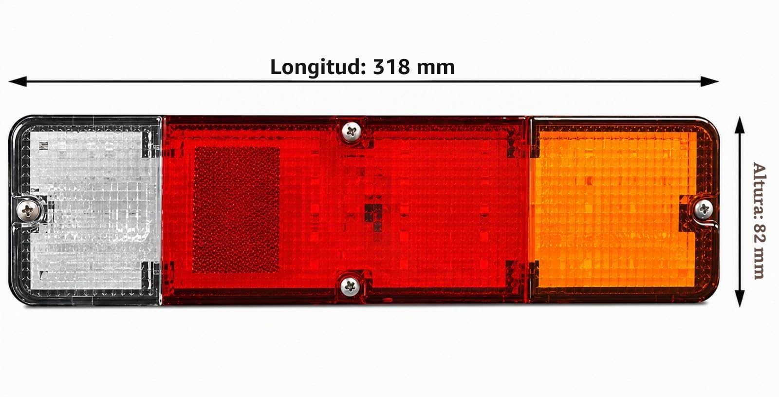 Bajato Juego completo de montaje de luz trasera de freno trasero LED competitivo para Suzuki Samurai Sierra SJ413 SJ410 Gypsy (Rojo Blanco)