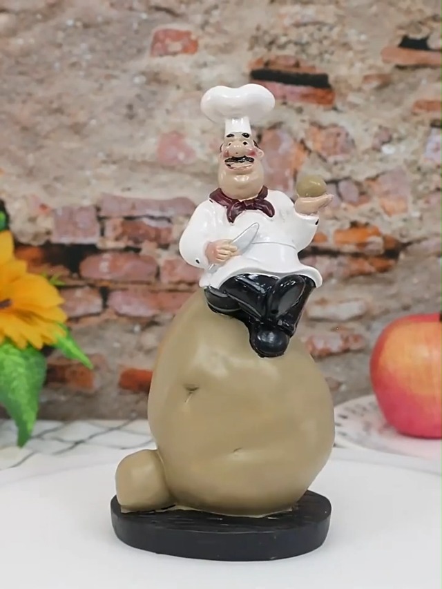 Set de Figuras de Chef en Resina para Cocina miniatura 7