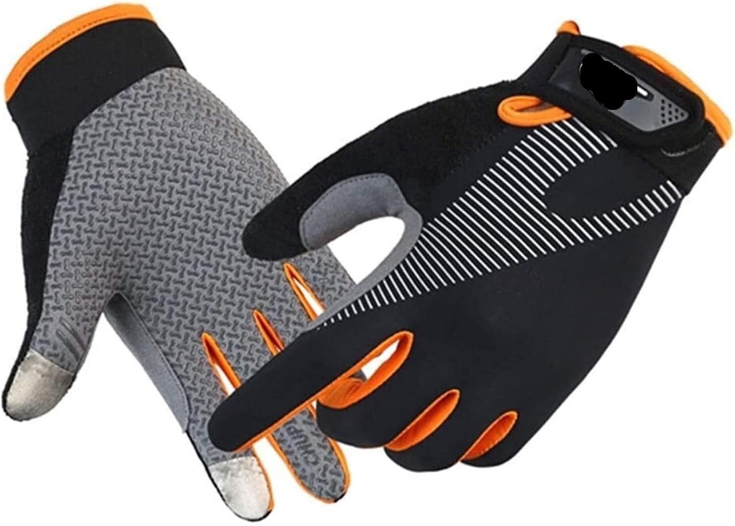 Guanti Bici Guanti Da Uomo Guanti Da Ciclismo Touch Screen A Dito Intero Per Donna Uomo Guanti Traspiranti Guanti Palestra (Color : Oranje, Size : M)