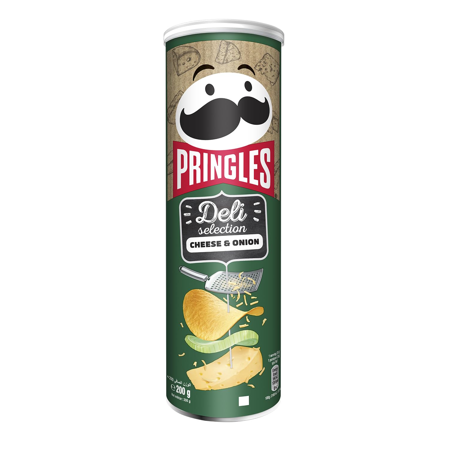 Deli Cheese & Onion Flavour - Potato Chips - 200g - Crispy Snack - Crunchy Snack Food For Movies, Games & More - On-The-Go Can