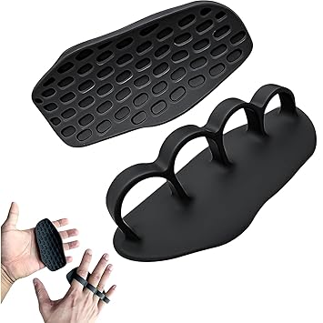 Rangchhelo 2 Pcs Gym Weight Lifting Grips | Anti-Slip Black Gym Gloves for Powerlifting, Strength & Resistance Training | Hand Protection for Heavy Lifts, Pull-Ups & Crossfit Workouts - image, photos