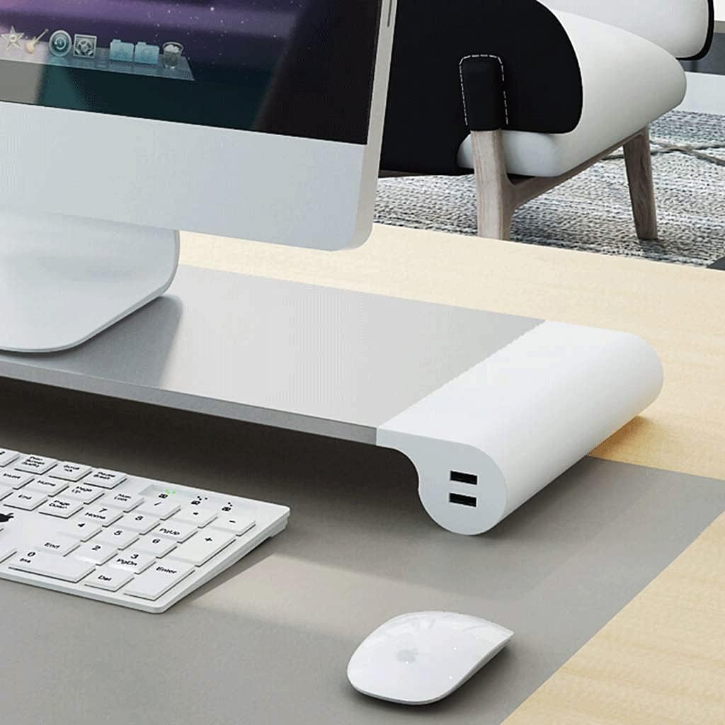 Computer Monitor Riser Desk Stand, Laptop Shelf with Organizer Drawer