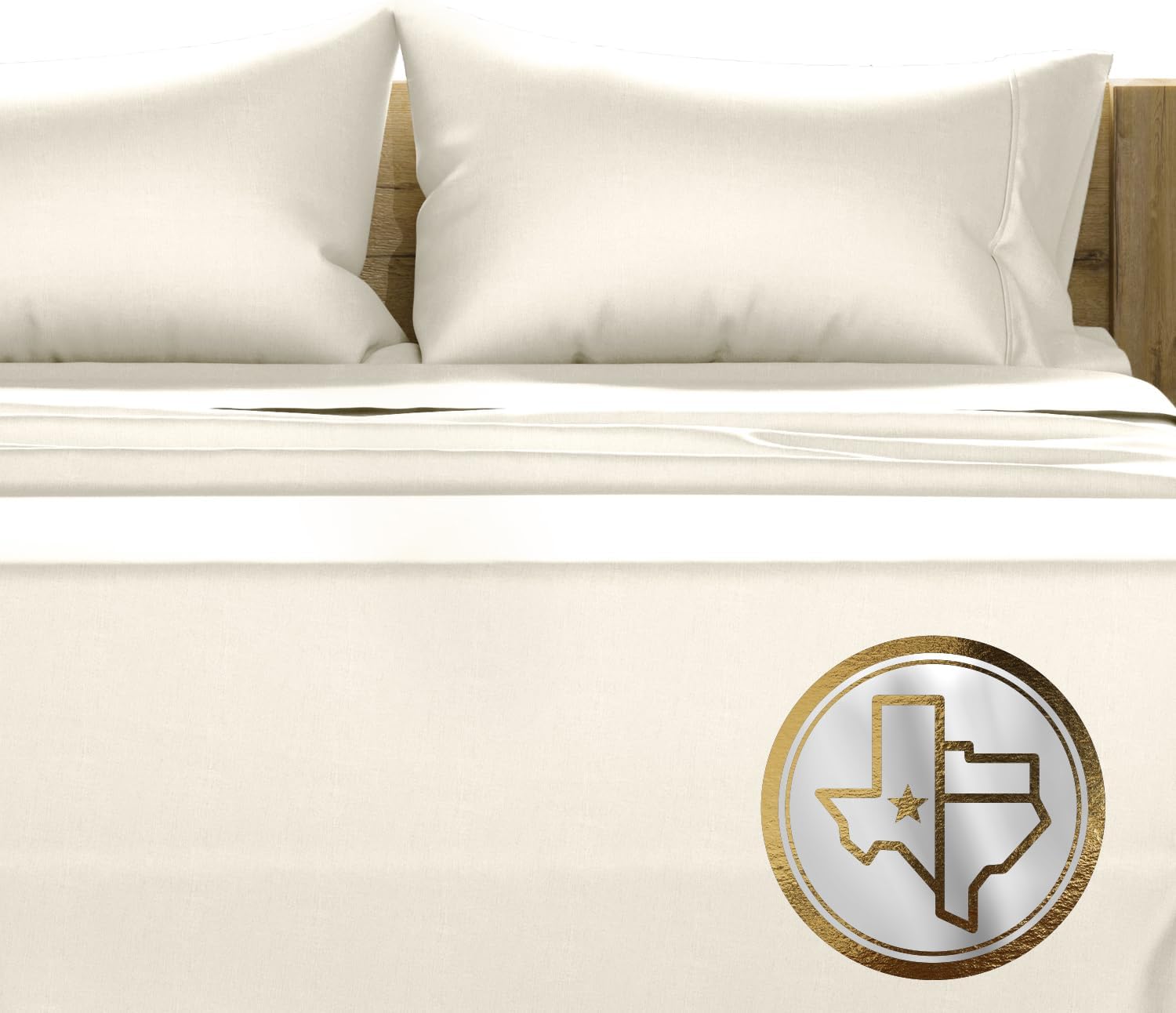 TEXAS LINEN CO. 100% Egyptian Cotton Sheets Full Size - 1000 Thread Count 4 PC Deep Pocket Full Size Bed Sheets Set, Soft Sateen Weave Luxury Hotel Cooling Sheet, Fits Mattress Upto 18" - Sand