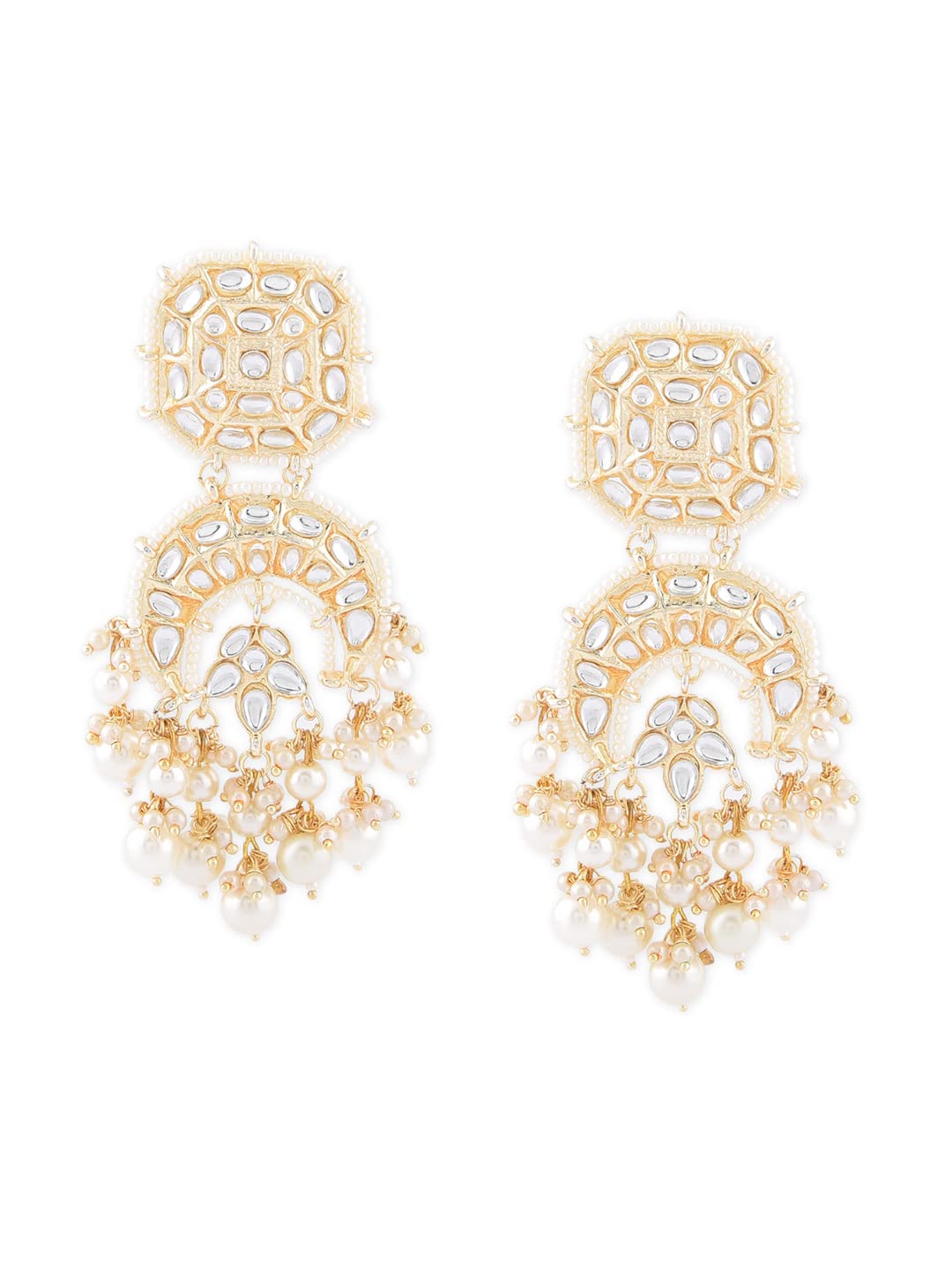 Zaveri Pearls Gold Tone Kundan & Pearls Bridal Collection Dangle Earrings For Women-ZPFK10096 (B08YJPCV7J) Amazon Price History, Amazon Price Tracker