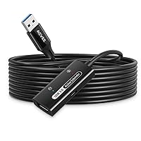 Vista 1 de AGVEE Cable de extensión activo USB 3.0 de 66 pies / 65.6 ft, USB3.0 macho a hembra, extensor de señal ultra largo, cable de refuerzo de señal