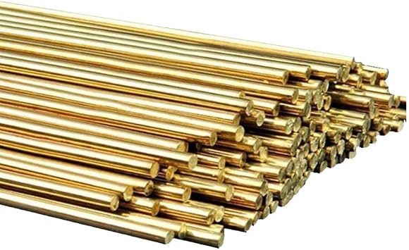 Brass Brazing Rods 25 Pcs, .6mm/2.0mm/3.0mm Diameter, 25cm Length, for Oxyacetylene Gas Welding, Compatible with Copper Alloy, Carbon
