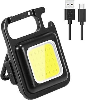 Portable LED Light Keychain - Keychain Flashlight Light Work LED - Waterproof Rechargeable Light with Bottle Opener for Home, Outdoors, Walking, Work, Camping, and Car Niayou