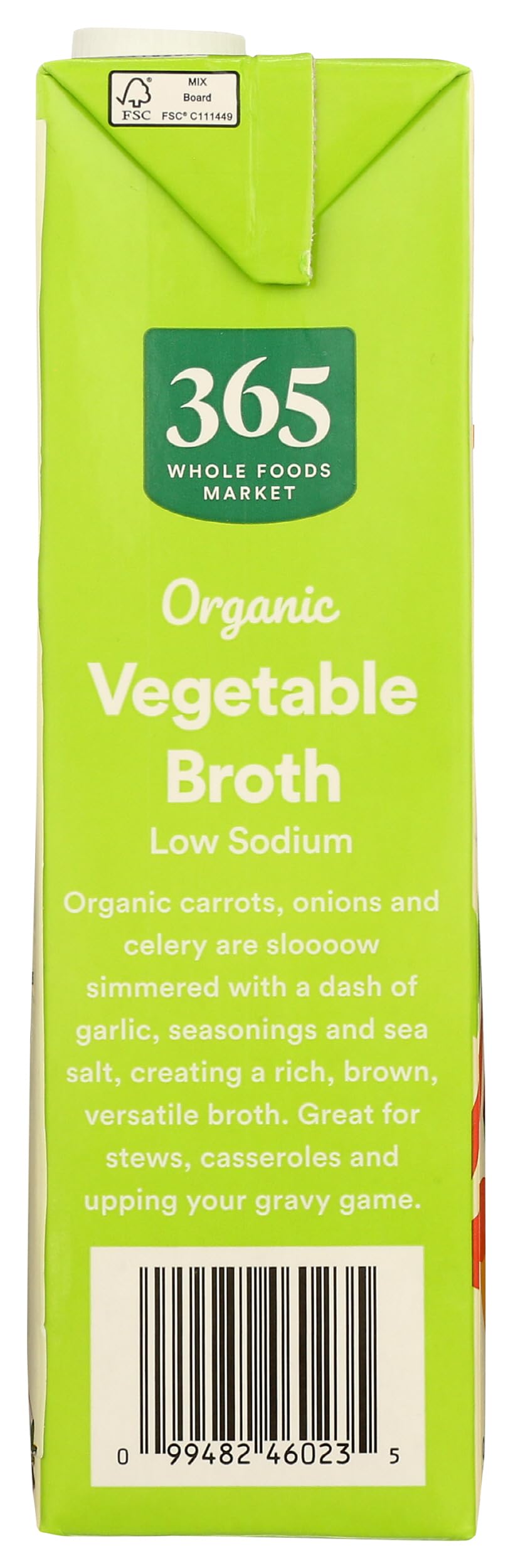 365 by Whole Foods Market, Organic Low Sodium Vegetable Broth, 32 Fl Oz