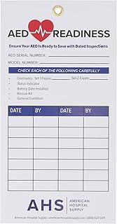 American Hospital Supply AED Readiness Cards [Pack of 1/5 Cards Each] - AED Inspection Card for Creating Efficient Checklist, Convenient Maintenance | Health & Safety