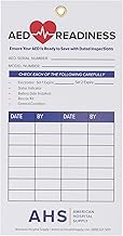American Hospital Supply AED Readiness Cards [Pack of 1/5 Cards Each] - AED Inspection Card for Creating Efficient Checklist, Convenient Maintenance | Health & Safety