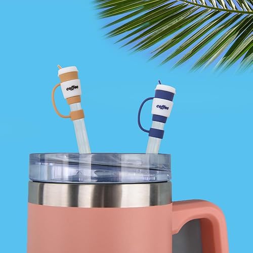 Miniatura 5 de Paquete de fundas compatibles con vaso Stanley de 30 y 40 onzas, bonitas fundas para pajitas de helado de 0.394 pulgadas, bonitas fundas de silicona