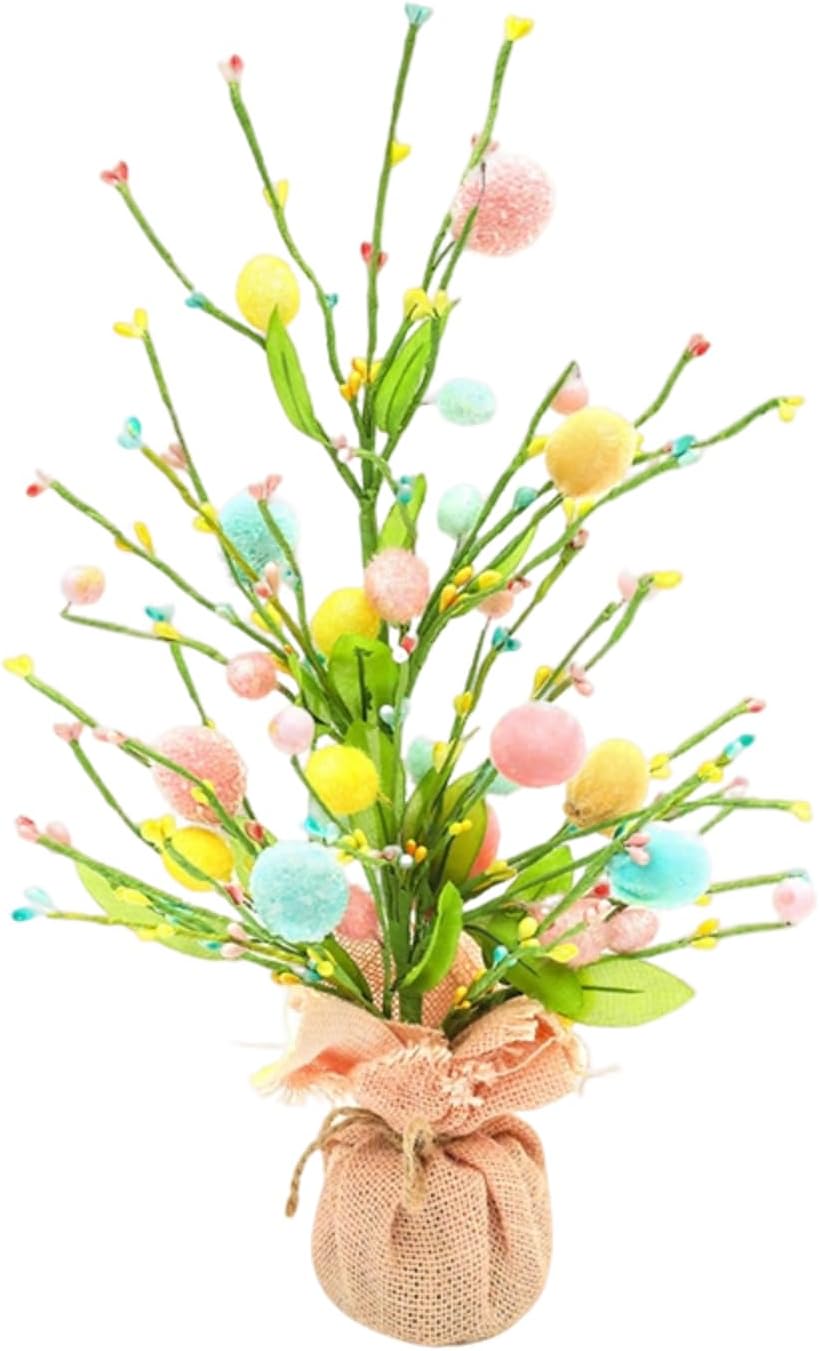 Ostereierbaum Kunstzweig f r Osterdekoration 2026 mit Ostereiern und Kunstbeeren 45cm Fr hling Wohnraum Deko Modernes Blumenarrangement f r Heim Ambiente A45