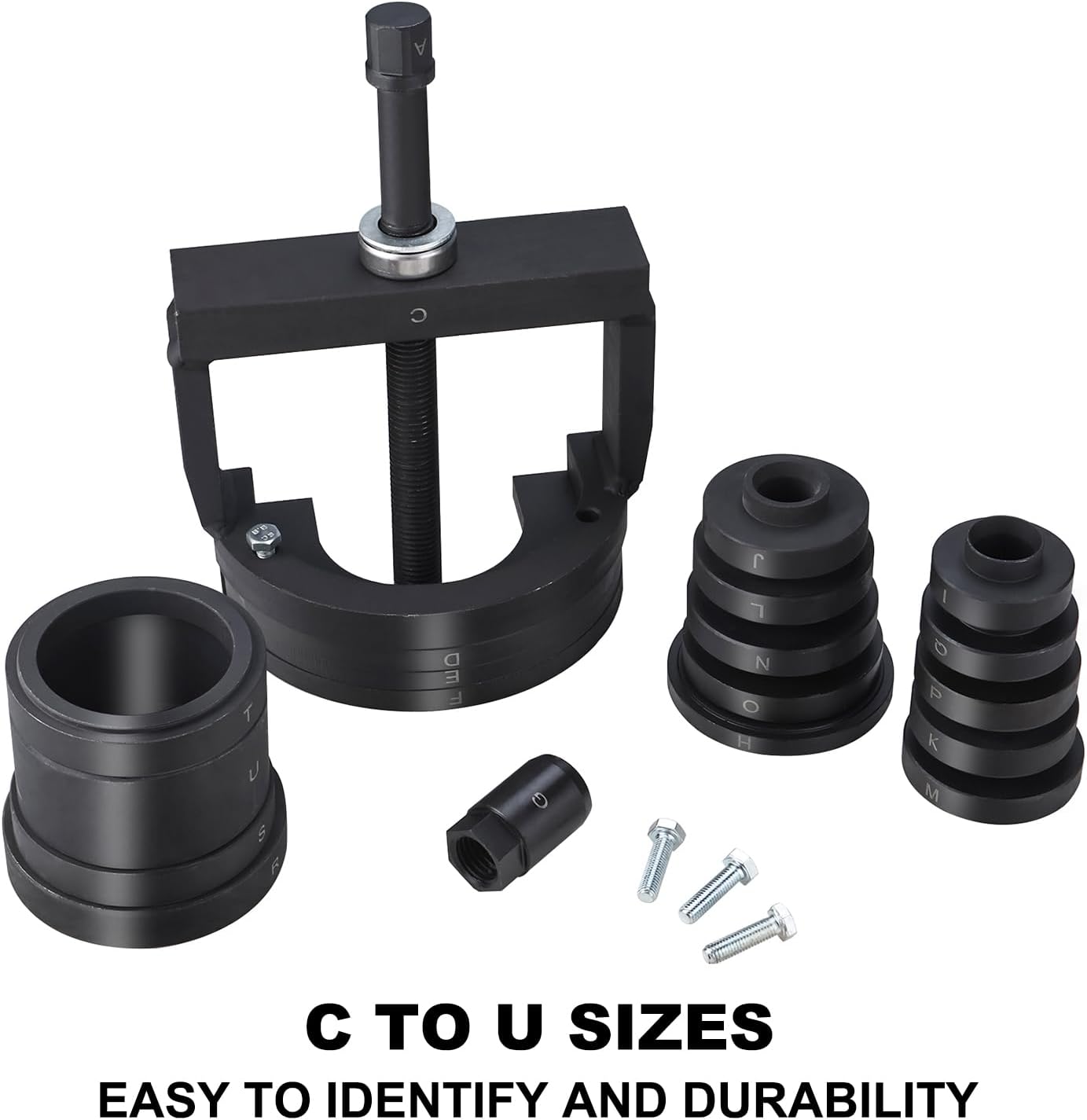 Master Wheel Hub & Bearing Remover & Installer Set, C to U Sizes Back and Front Wheel Bearing Removal Tool Kit, Fits for Most Front-Wheel Drive Vehicles