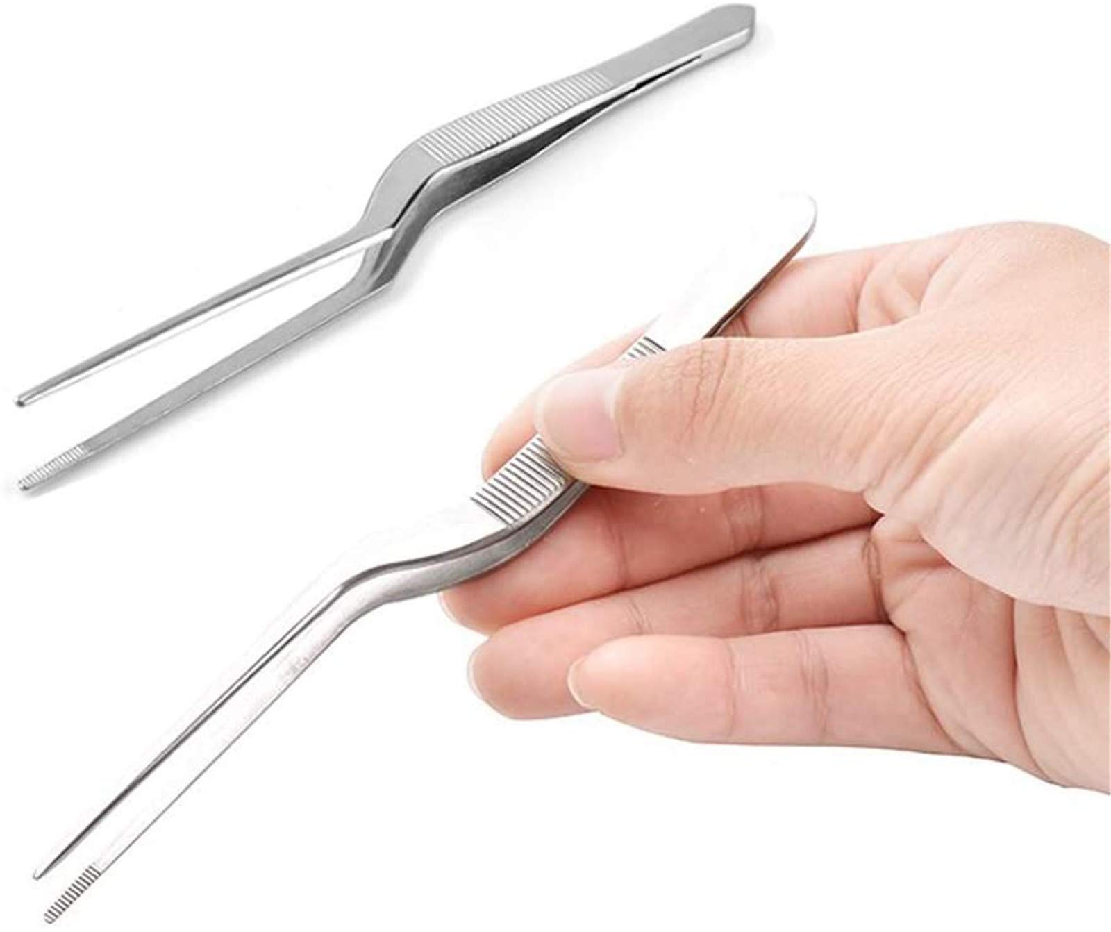Pinzette da cucina fini da cucina, in acciaio inox, con punte