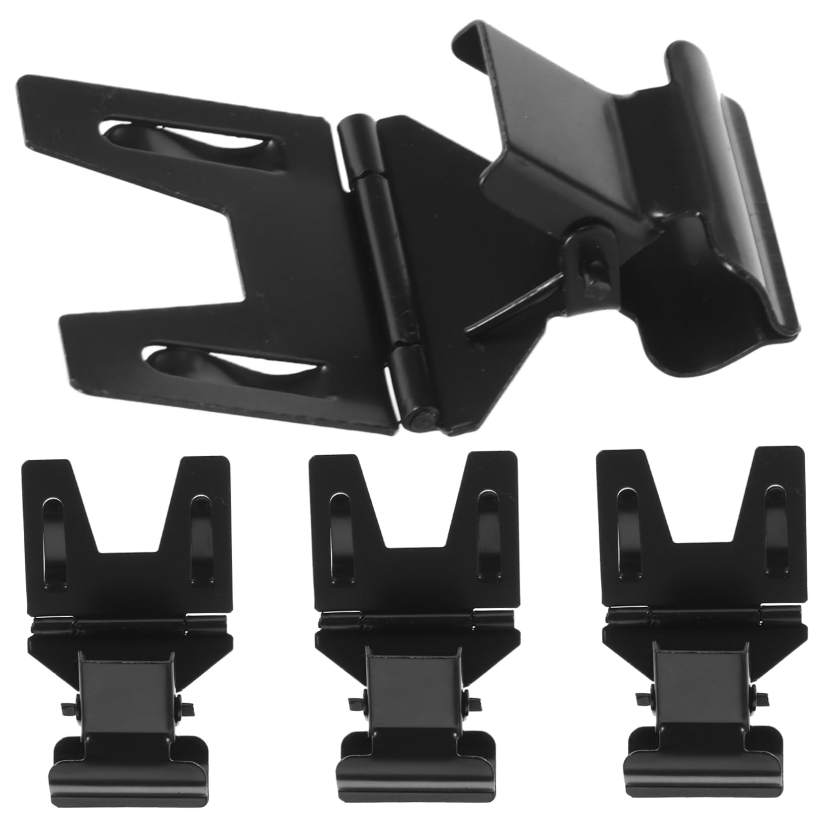 Gatuida4pcs Tag Holder Sign Stand Display Shelves Card Display Stand Advertising Display Clip Sign Clips for Retail Display Retail Display Clip Prices Tag Holder Black Metal